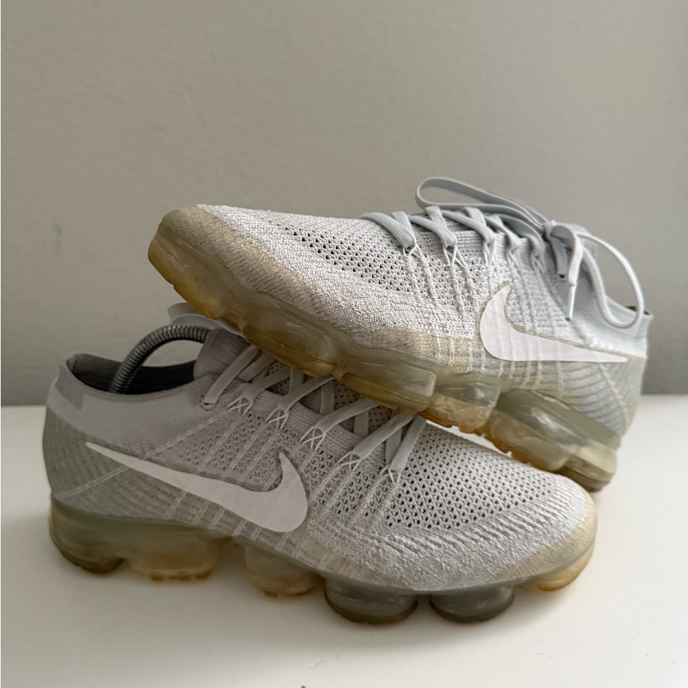 Nike vapormax  Light Gray Flyknit Vapormax Shoes